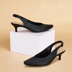 Forever Glam by Pantaloons Textured Kitten Heel Pumps-picture-41
