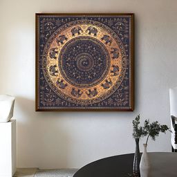 Artsense Brown & Black Canvas Abstract Painting Wall Art-image-51