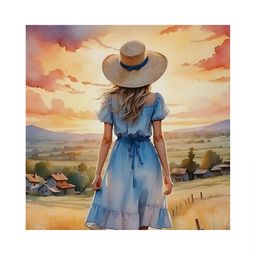 RANDOM Blue & Green Canvas Wall Art-picture-48