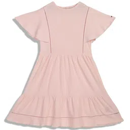 Tommy Hilfiger Girls Cotton Flared Sleeve Fit And Flare Dress-image-18