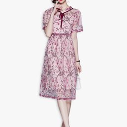 JC Collection Pink & Maroon Floral Dress-image-0
