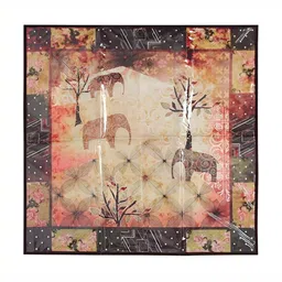 CASA-NEST Abstract Printed Square Waterproof Bed Food Mat-11