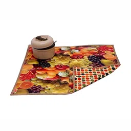 CASA-NEST Yellow & Red Digital Printed Reversible & Waterproof Bed Server Placemat-9