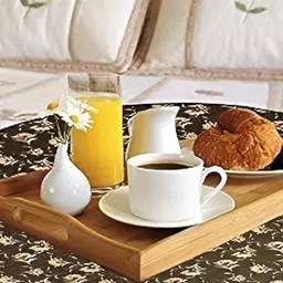 CASA-NEST Brown Floral Print Round Table Placemat-image-18