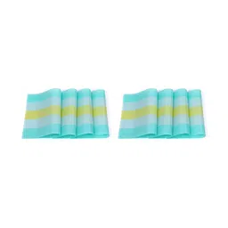 Wosta Green 8 Pieces Waterproof Anti Slip Rectangle Table Placemats-40