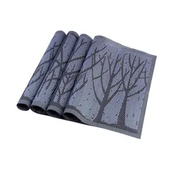 SKYLOFTS Grey 6 PPieces Woven Design Table Placemats-49