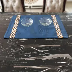 IMARS Blue Set of 2 Printed Table Placemats-3