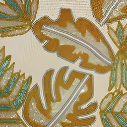 PURINA'S Brown & Beige Dining Table Beaded Placemat-image-85