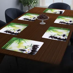 Dakshya Industries Green 6 Pieces Rectangular Table Placemats-29