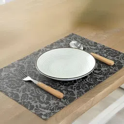 YELONA Grey & Black 6 Pieces Self-Designed Table Placemats-22