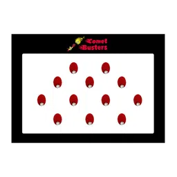 Comet Busters 12 Pcs Embellished Reusable Oval Bindis - Red-37