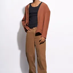 FREAKINS Men Wide Leg High-Rise Pure Cotton Jeans-image-46