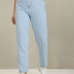 U.S. Polo Assn. Women Mom Fit Clean Look High-Rise Cotton Jeans-image-24