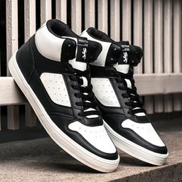 Red Tape Men Colourblocked Mid-Top Sneakers-14