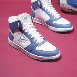 Liberty Men Colourblocked Memory Foam Lace-Ups Mid-Top Sneakers-image-3