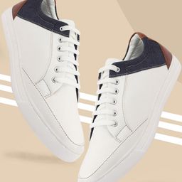 FAUSTO Men White Perforations PU Sneakers-picture-39