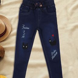 A-Okay Boys High-Rise Acid Wash Light Fade Embroidered Stretchable Jeans-image-31
