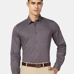Blackberrys India Slim Micro Ditsy Printed Pure Cotton Formal Shirt-image-25