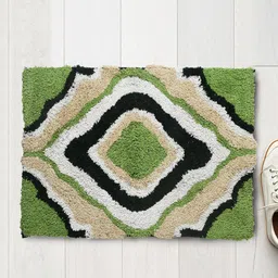 AAZEEM Green Cotton Door Mat with Anti Skid Latex Spray-image-71