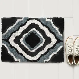 AAZEEM Black Cotton Door Mat with Anti Skid Latex Spray-image-20