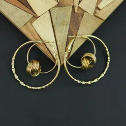 Krelin Gold-Plated Circular Hoop Earrings-image-68