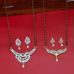 PRIVIU Set Of Two Gold Plated Mangalsutra-87