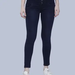 FCK-3 Women Navy Blue Hottie High-Rise Embroidered Stretchable Jeans-picture-50