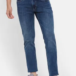 Octave Men Mid-Rise Clean Look Heavy Fade Stretchable Jeans-image-21