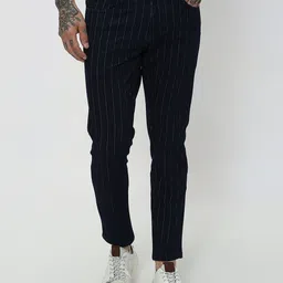 Mufti Men Slim Fit Striped Stretchable Jeans-image-67