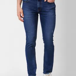 SPYKAR Men Mid-Rise Low Distress Heavy Fade Stretchable Jeans-picture-14