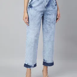 TALES & STORIES Women Heavy Fade lean Look Cropped Stretchable Denim Jeans-image-89