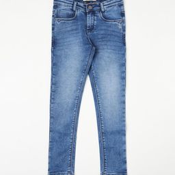 Crimsoune Club Girls Blue Slim Fit Heavy Fade Stretchable Jeans-image-73
