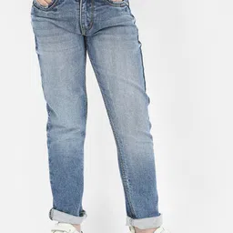 Crimsoune Club Boys Clean Look Whiskers & Chevrons Heavy Fade Slim Fit Stretchable Jeans-image-44