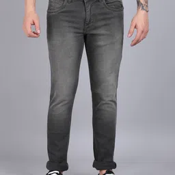 Cantabil Men Mid-Rise Heavy Fade Stretchable Cotton Jeans-23