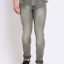 Cantabil Men Heavy Fade Regular Fit Stretchable Cotton Jeans-image-94
