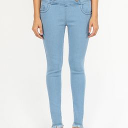 AngelFab Women High-Rise Clean Look Cotton Stretchable Jeans-picture-1