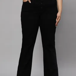 Turning Blue Women Plus Size Boot Cut ButtonFly Jeans-14