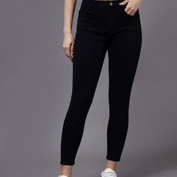 Miss Chase Women Black Skinny Fit Mid-Rise Stretchable Jeans-image-93