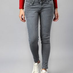 Xpose Women Grey Comfort Slim Fit High-Rise Stretchable Jeans-image-74
