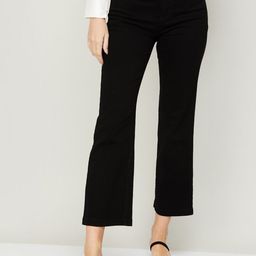 Xpose Women Comfort Wide Leg High-Rise Stretchable Jeans-image-91