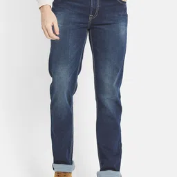 Octave Men Navy Blue Heavy Fade Stretchable Jeans-image-30