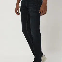 Mufti Men Slim Fit Mid-Rise Clean Look Light Fade Stretchable Jeans-picture-37