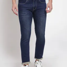 FEVER Men Blue Slim Fit Light Fade Stretchable Jeans-picture-24