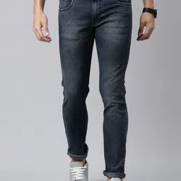 Chennis Men Slim Fit Mid-Rise Light Fade Stretchable Jeans-picture-5