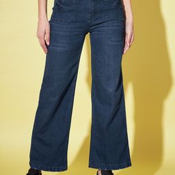 GUTI Women Flared High-Rise Light Fade Clean Look Stretchable Jeans-image-55