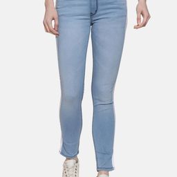 Campus Sutra Women Blue Smart Mid-Rise Clean Look Cotton Jeans-image-89