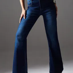 Miss Chase Women Bootcut Light Fade Stretchable Jeans-picture-11