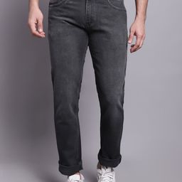 Cantabil Men Comfort Mid-Rise Light Fade Stretchable Jeans-image-4