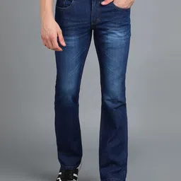 Urbano Fashion Men Mid Rise Heavy Fade Stretchable Bootcut Jeans-image-72