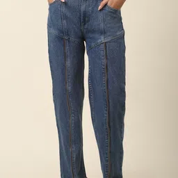 plusS Women Blue Mid-Rise Stretchable Cotton Jeans-picture-22
